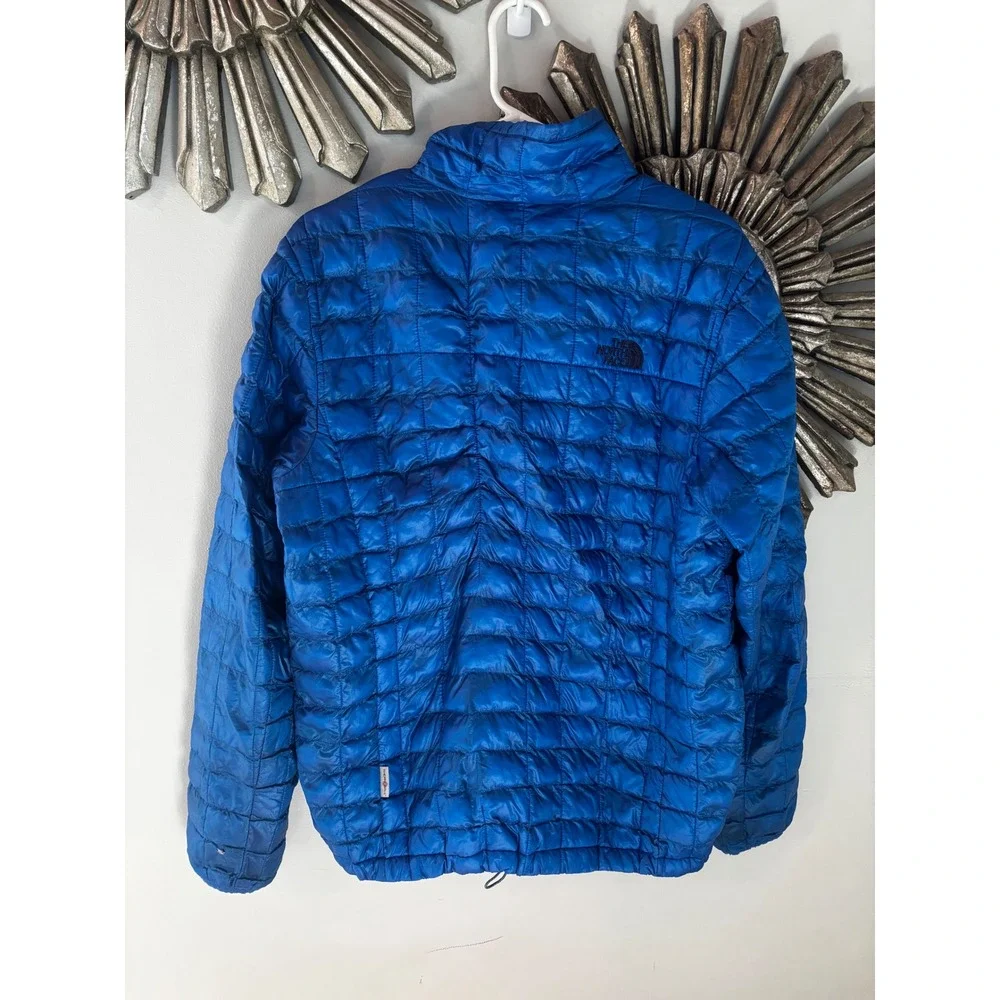 The North Face Mens ThermoBall Full Zip Puffer‎ Jacket Blue Quilted Medium